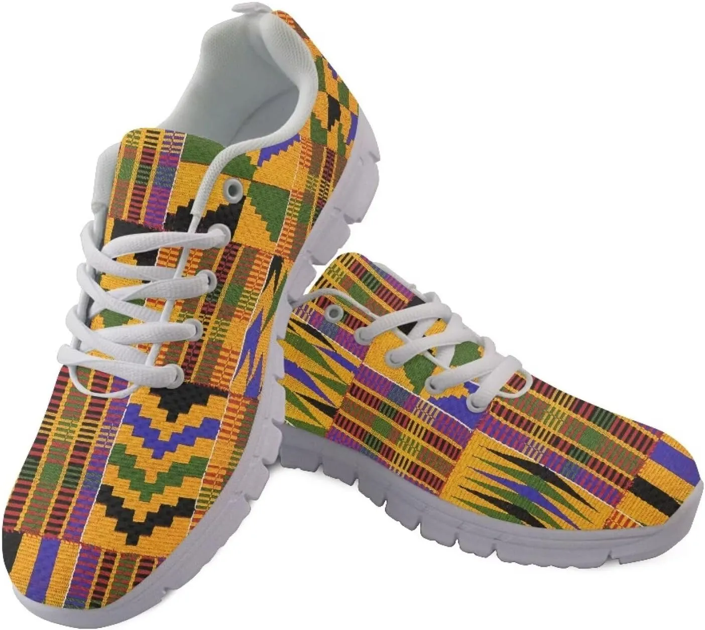 AmzPrint Women Men Shoes for Bike Work Nursing Restaurants Walking Sneakers White Sole Running Shoes for Women Men Sneakers