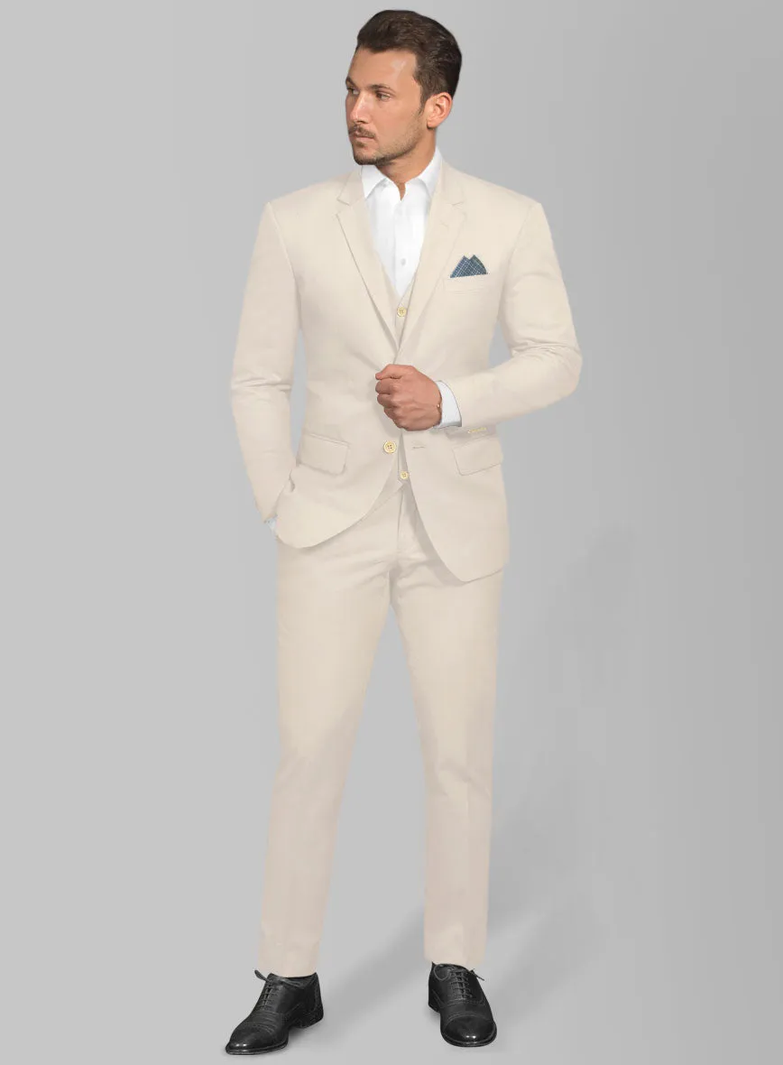 Beige Stretch Chino Suit