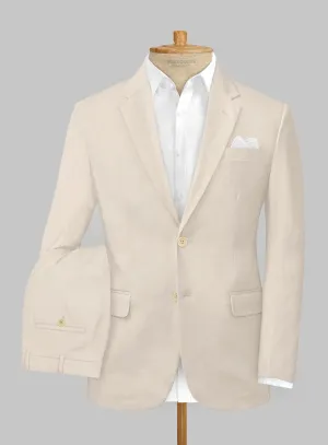 Beige Stretch Chino Suit