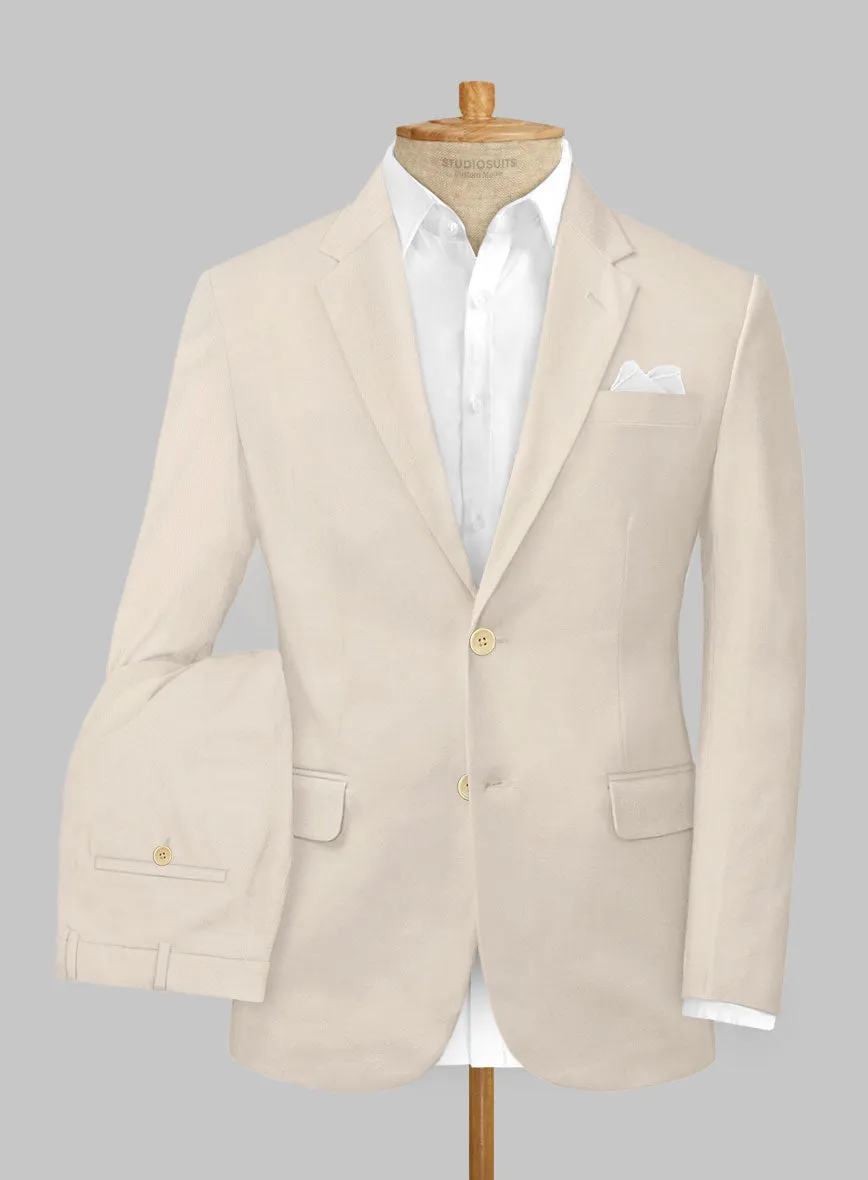 Beige Stretch Chino Suit
