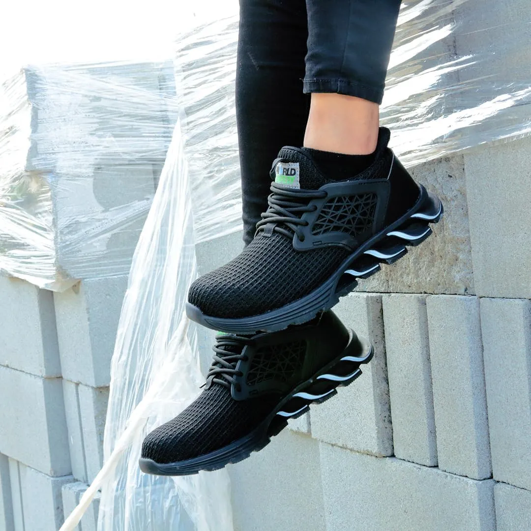 Comfortable, Ultra Lightweight and Durable Steel Toe Shoes for Men and Women - Safety Shoes with Ergonomic Design, Composite Toe Shoes, Puncture and Shockproof. Breathable and Fashionable Steel Toe Sneakers for men Work with Safety