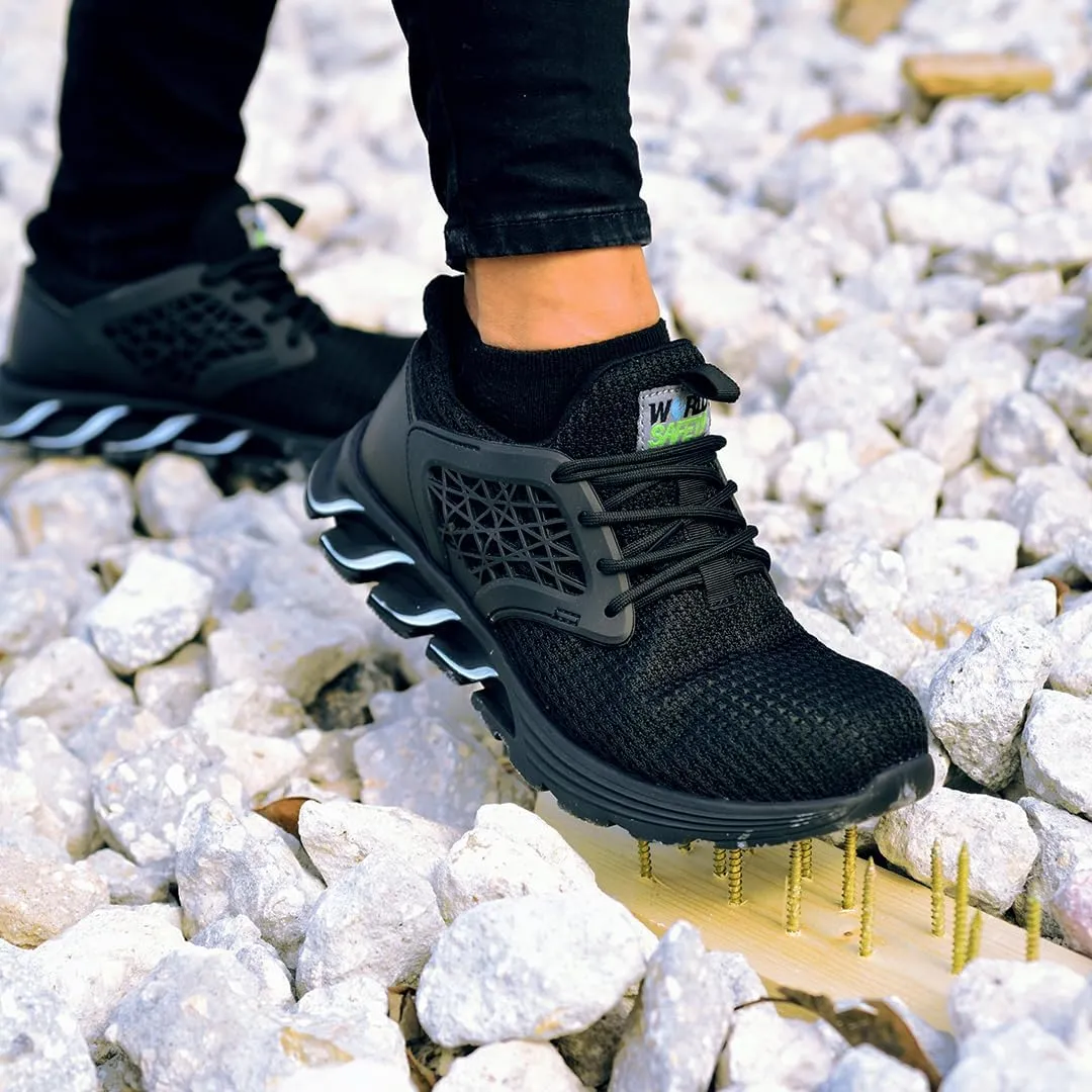 Comfortable, Ultra Lightweight and Durable Steel Toe Shoes for Men and Women - Safety Shoes with Ergonomic Design, Composite Toe Shoes, Puncture and Shockproof. Breathable and Fashionable Steel Toe Sneakers for men Work with Safety