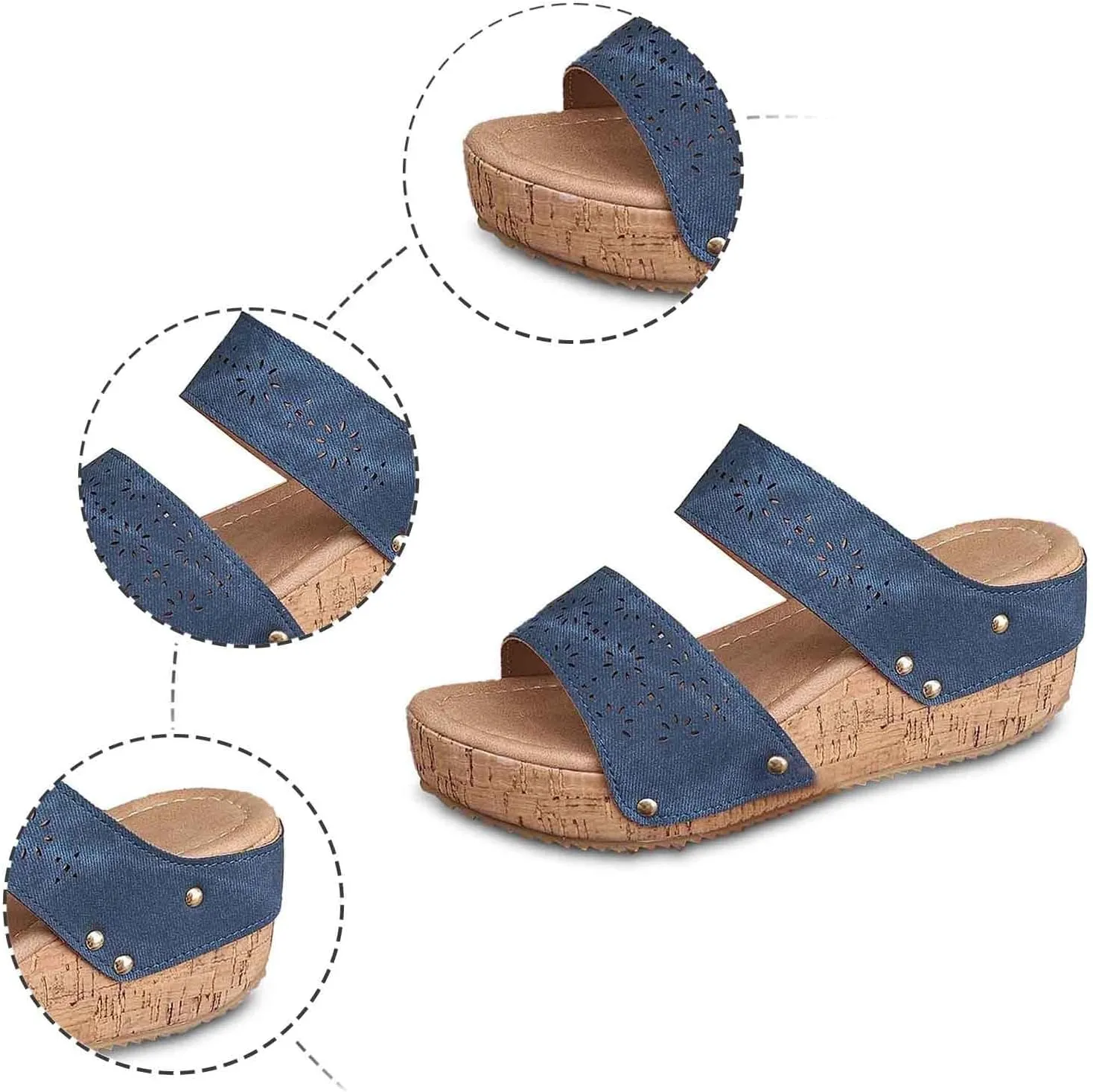 Comfortable Women's Slippers with Open Toe Design Daily Leisure Use Spring and Summer Thick Soled Spa Slipper Set Women
