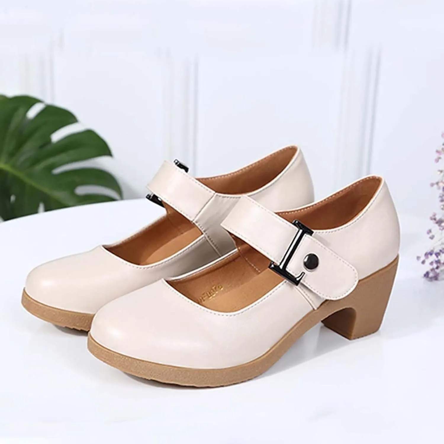 High Heels Pumps Women Ladies Prom Ballroom Latin Dancing Singles Leather Shoes