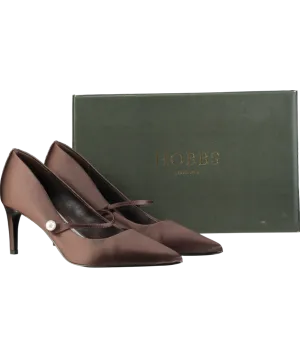 Hobbs Brown Blake Mary Jane Satin Pearl Detail Courts UK 8 EU 41 