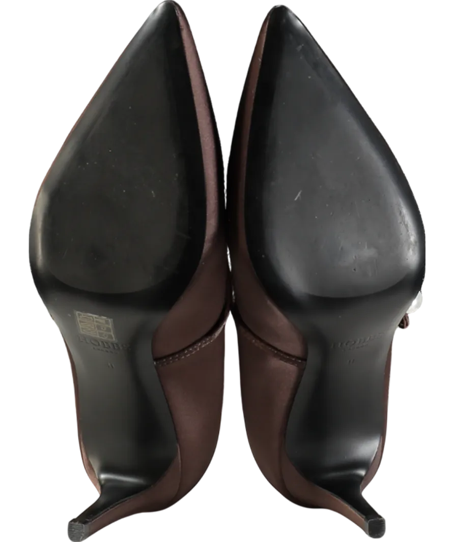 Hobbs Brown Blake Mary Jane Satin Pearl Detail Courts UK 8 EU 41 