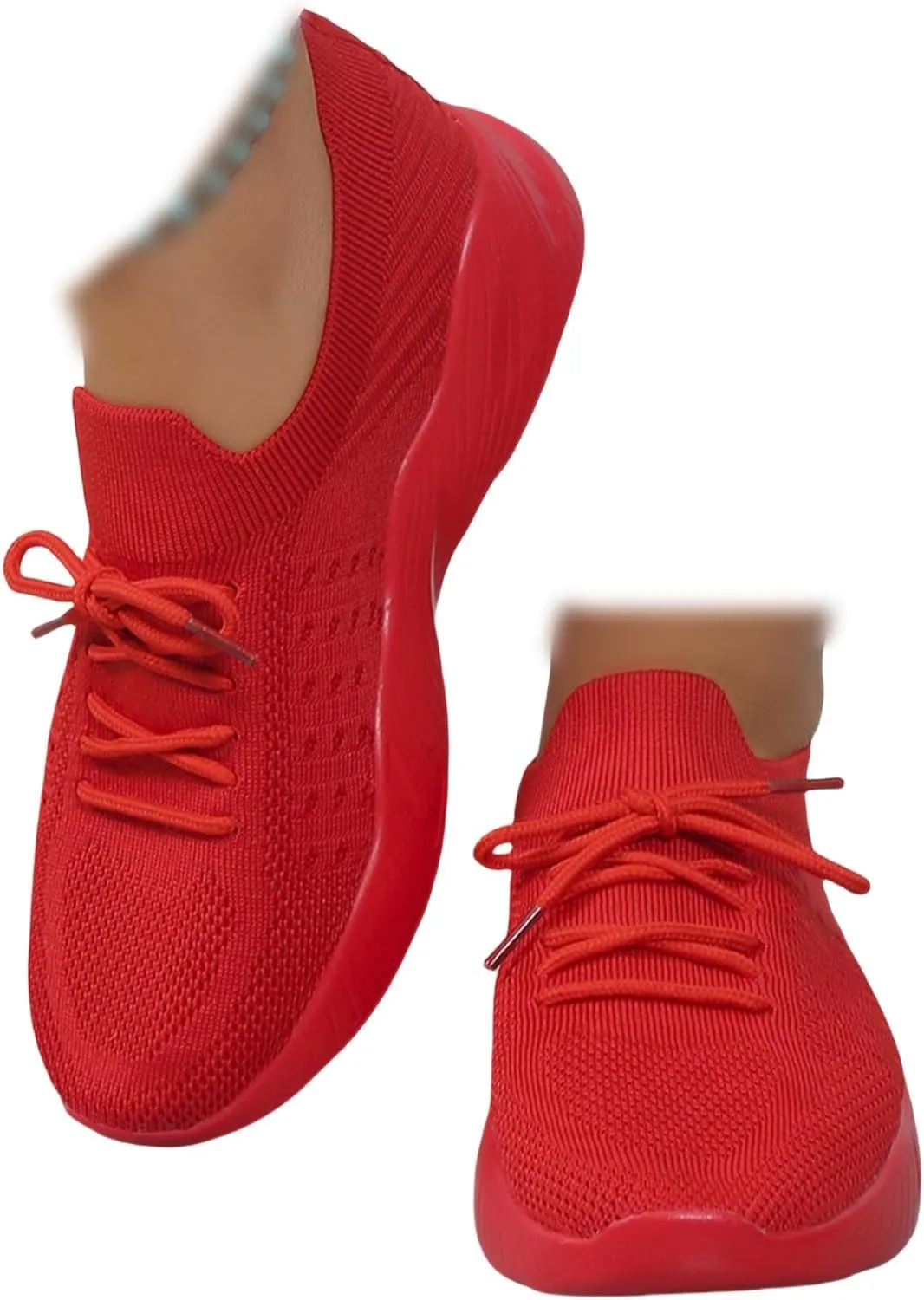 Ladmiple Sneakers For Women Trendy 2025 Slip On Running Shoes Lightweight Gym Workout Walking Tennis Shoes Fashion Sneakers