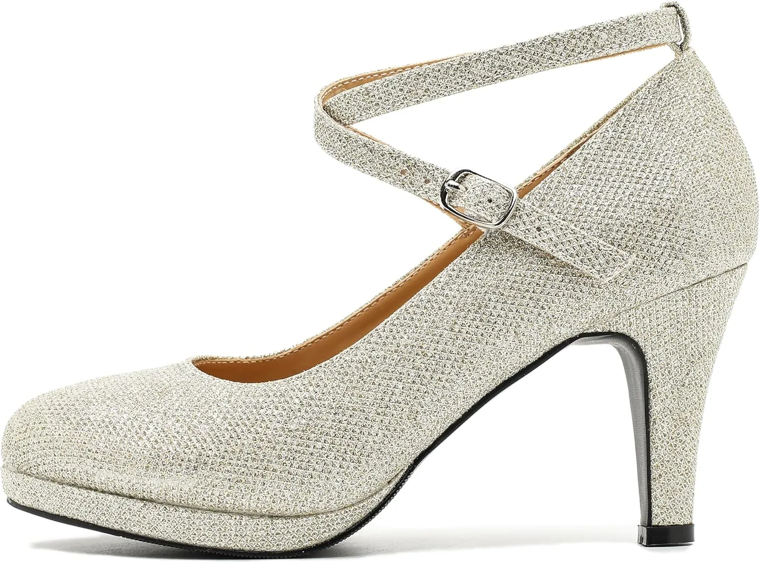 LIURUIJIA Women's Platform High Heels Sexy Cross Ankle Strap Pumps Wedding Work Party Dress Shoes