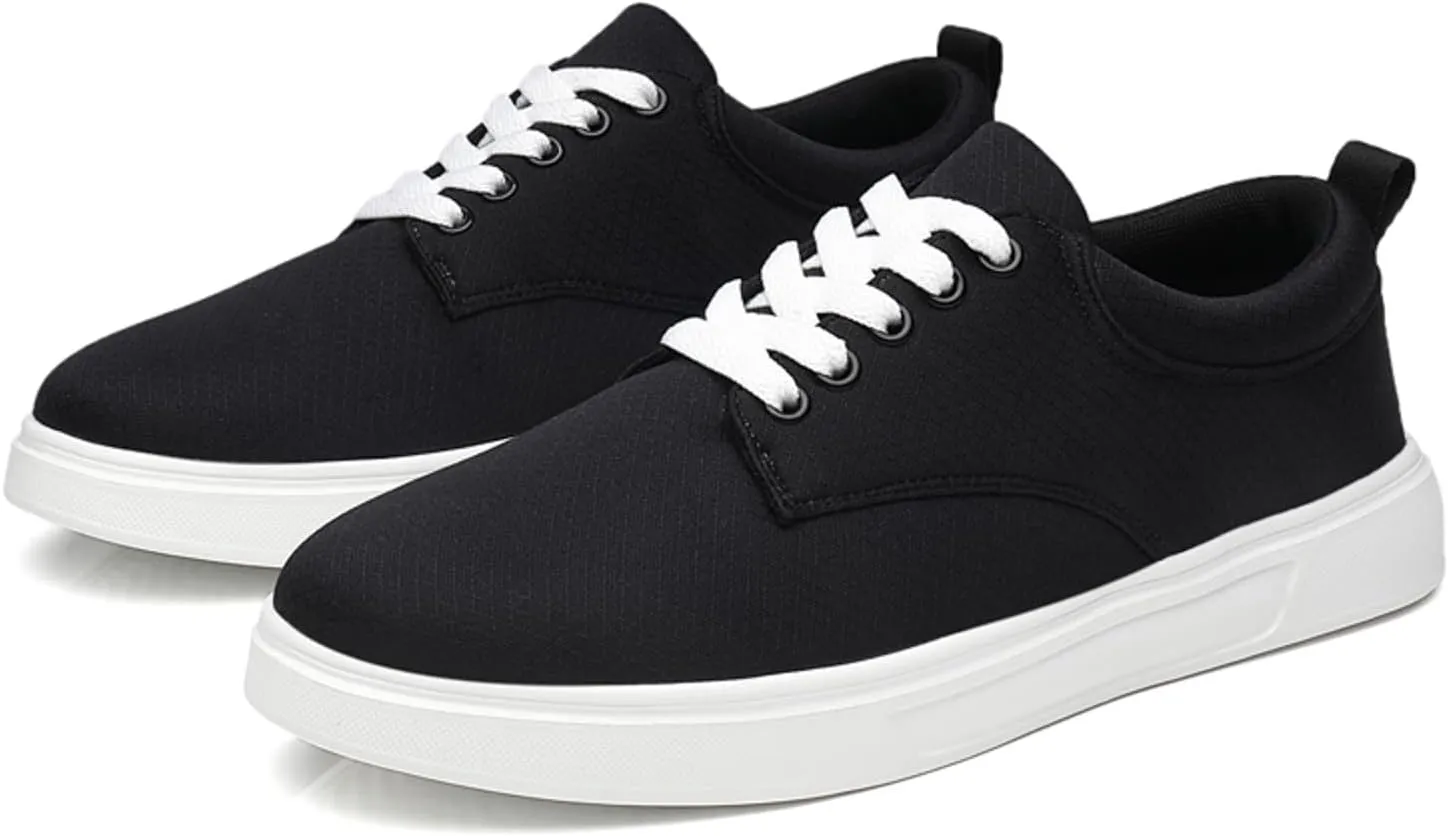 Men Casual Shoes Fashionable and Simple Solid Color Thick Bottomed Flat Bottomed Comfortable Canvas Dress Down Shoes Men