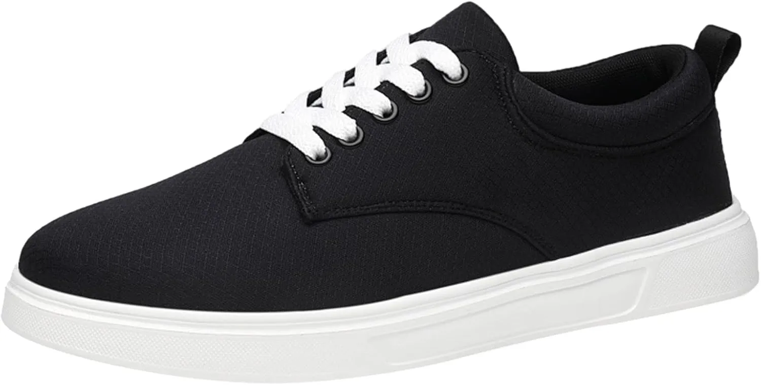 Men Casual Shoes Fashionable and Simple Solid Color Thick Bottomed Flat Bottomed Comfortable Canvas Dress Down Shoes Men