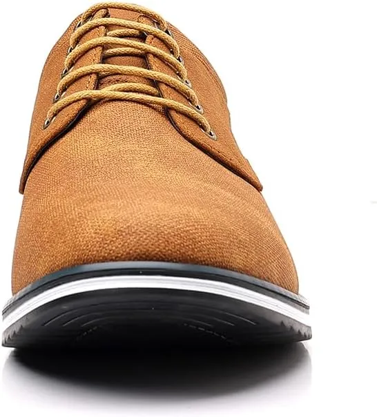 Mens Dress Sneakers Wide Comfortable Casual Dress Shoes Oxford Lace-up Business Casual Walking Dress Shoes for Men