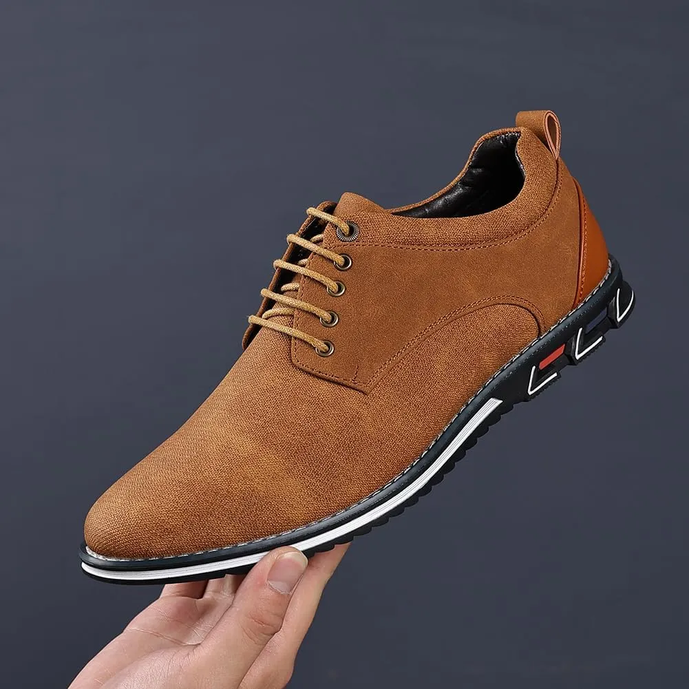 Mens Dress Sneakers Wide Comfortable Casual Dress Shoes Oxford Lace-up Business Casual Walking Dress Shoes for Men
