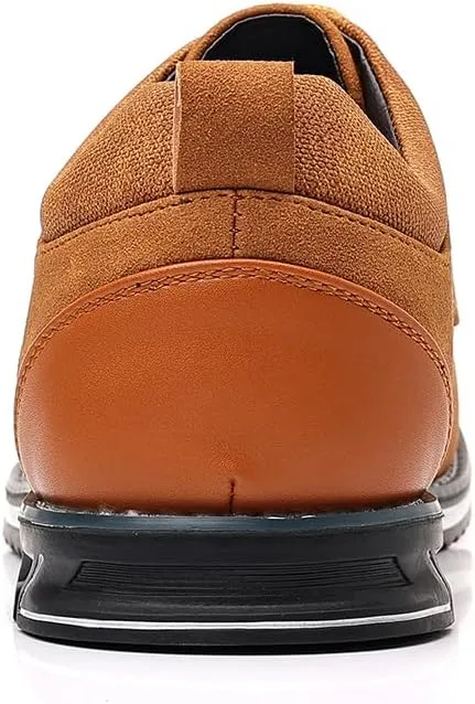Mens Dress Sneakers Wide Comfortable Casual Dress Shoes Oxford Lace-up Business Casual Walking Dress Shoes for Men