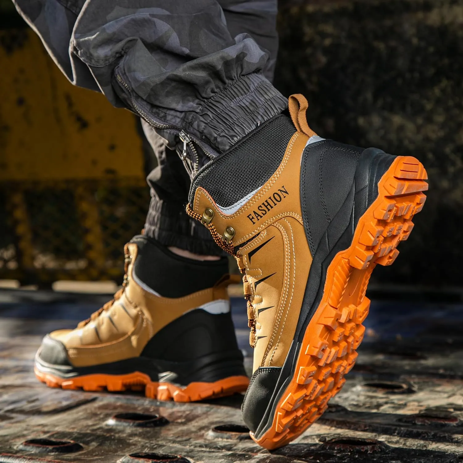 Men's Steel Toe Work Safety Shoes Comfortable & Durable Safety Work Boots Industrial Construction Sneakers