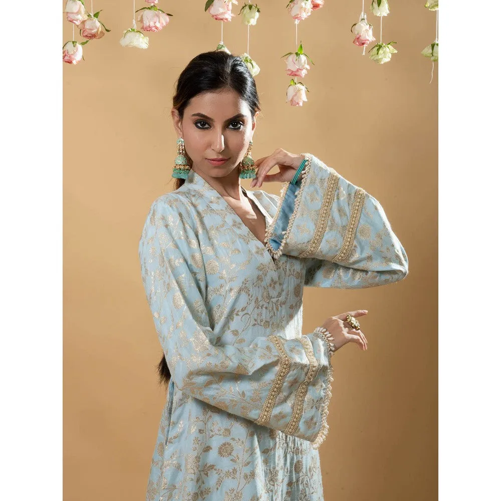 MONK & MEI Meena Pakistani Kurta Powder Blue (Set of 2)