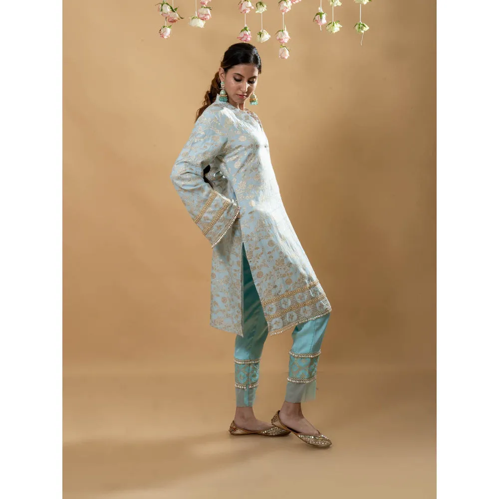 MONK & MEI Meena Pakistani Kurta Powder Blue (Set of 2)