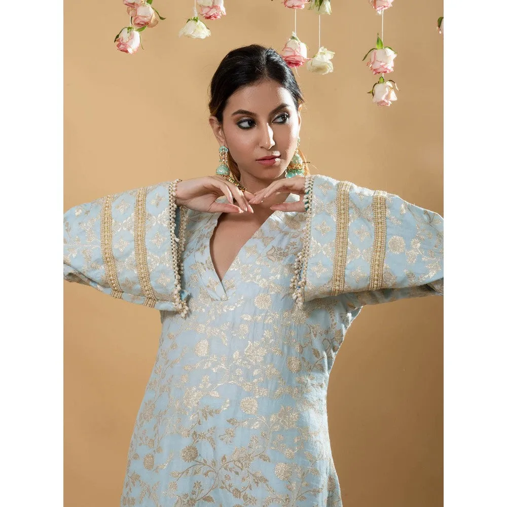 MONK & MEI Meena Pakistani Kurta Powder Blue (Set of 2)