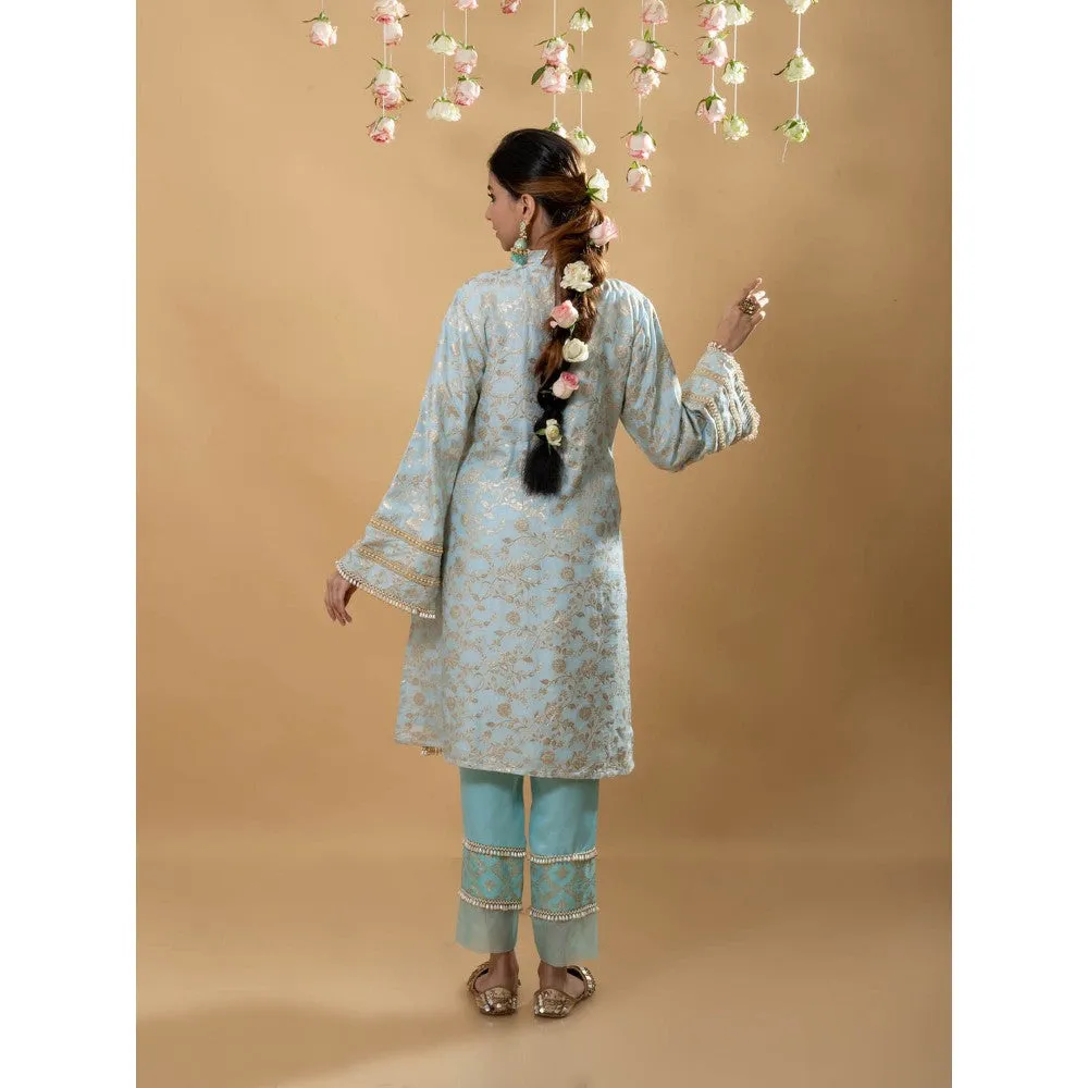 MONK & MEI Meena Pakistani Kurta Powder Blue (Set of 2)