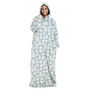 Snuggs Monk Wearable Blanket Polar Bear Mint