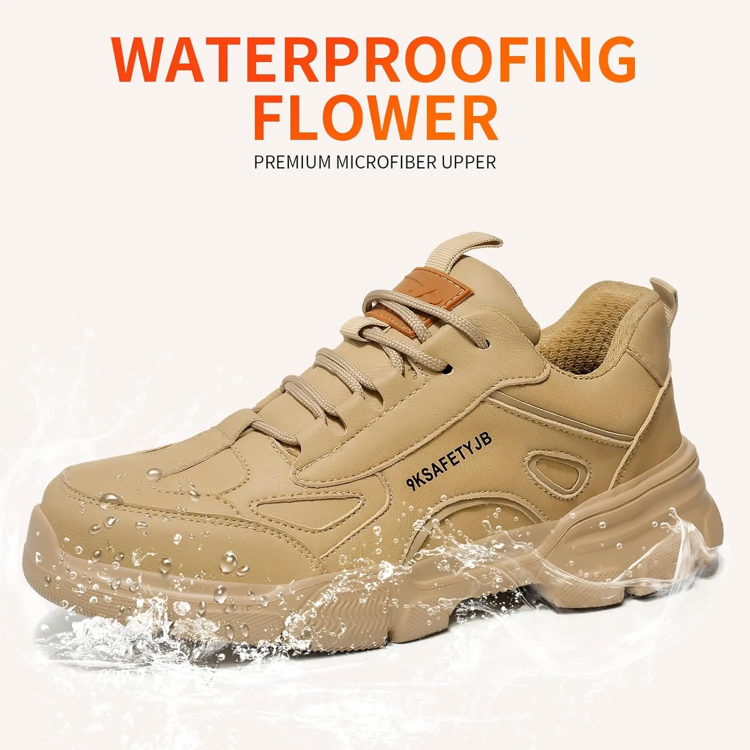 Steel Toe Shoes for Men Puncture Proof Indestructible Industry Construction Work Shoes Lightweight Comfortable Breathable Steel Toe Safety Sneakers