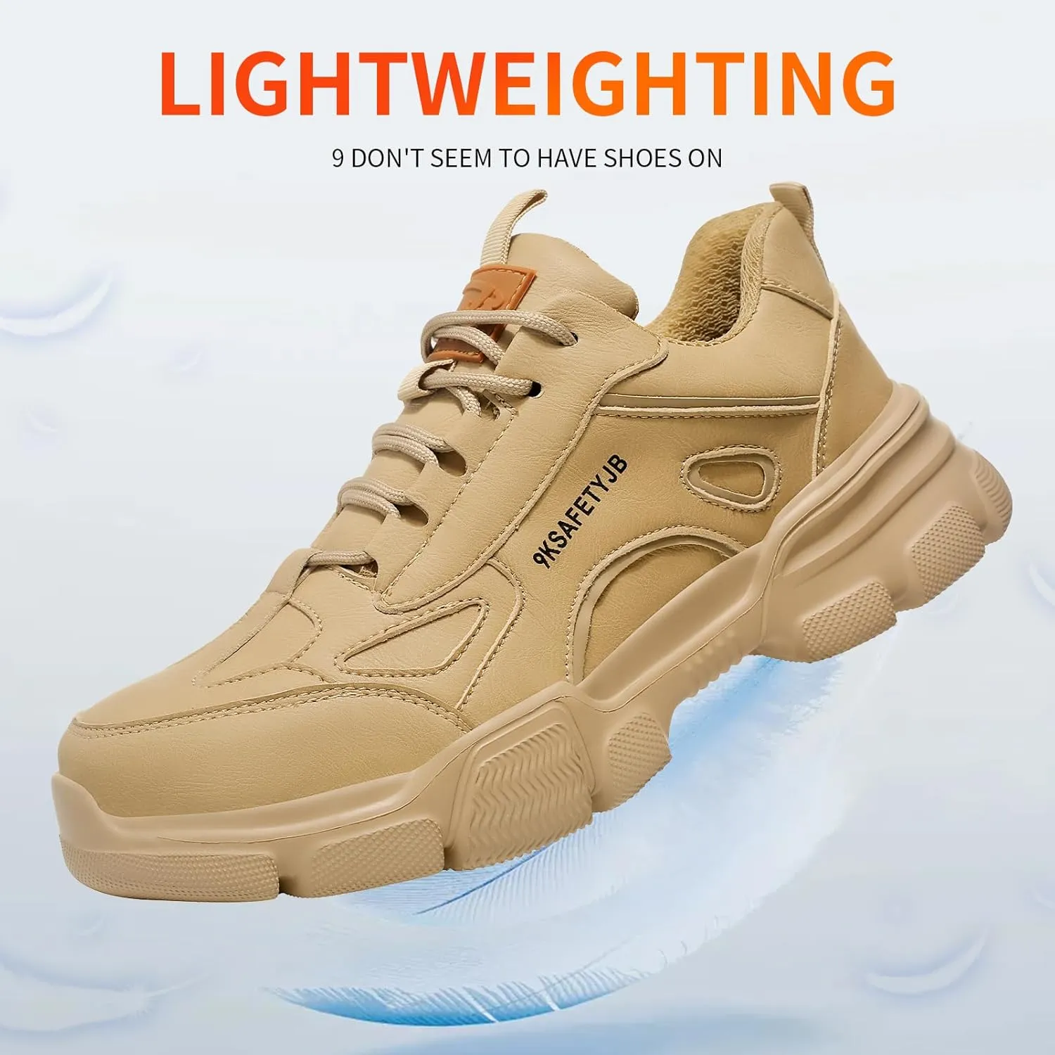 Steel Toe Shoes for Men Puncture Proof Indestructible Industry Construction Work Shoes Lightweight Comfortable Breathable Steel Toe Safety Sneakers