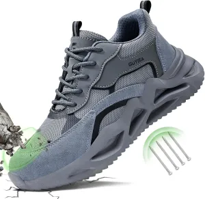 Steel Toe Shoes for Men Women Lightweight Work Shoes Comfortable Steel Toe Sneakers Indestructible Safety Sneakers Construction Tennis Shoe Smash Puncture Proof Unisex