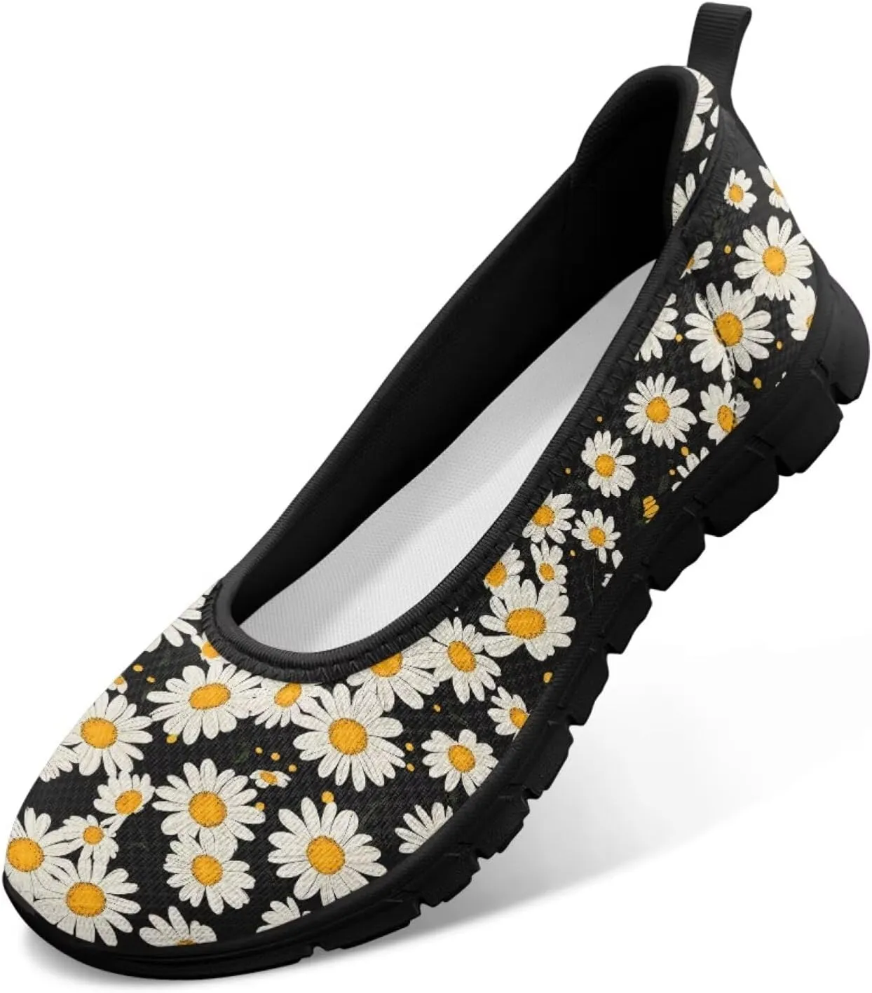 Various Floral Print Women's Flats Round Toe Ballet Loafers Lightweight Mesh Breathable Casual Sneakers Work & Travel