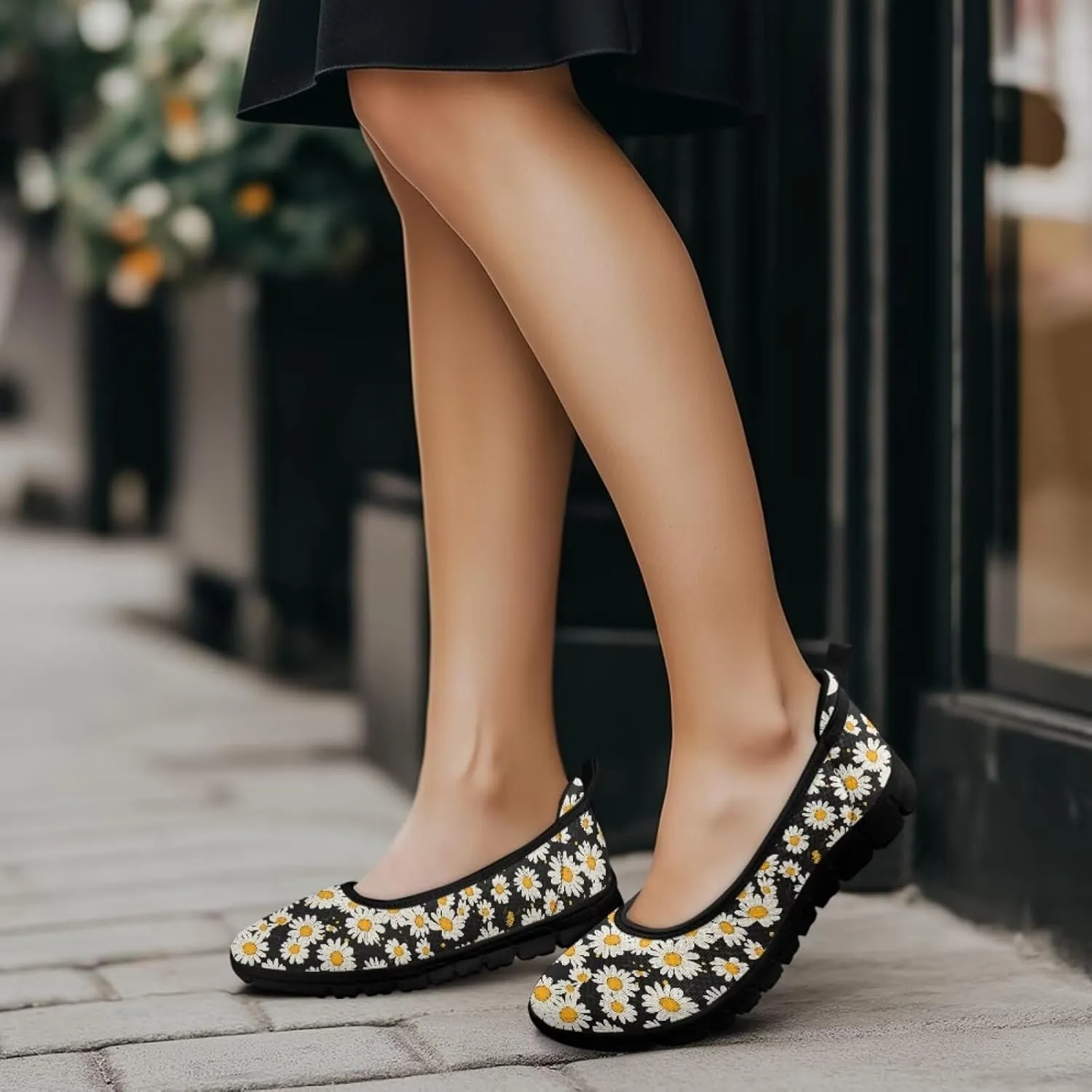 Various Floral Print Women's Flats Round Toe Ballet Loafers Lightweight Mesh Breathable Casual Sneakers Work & Travel