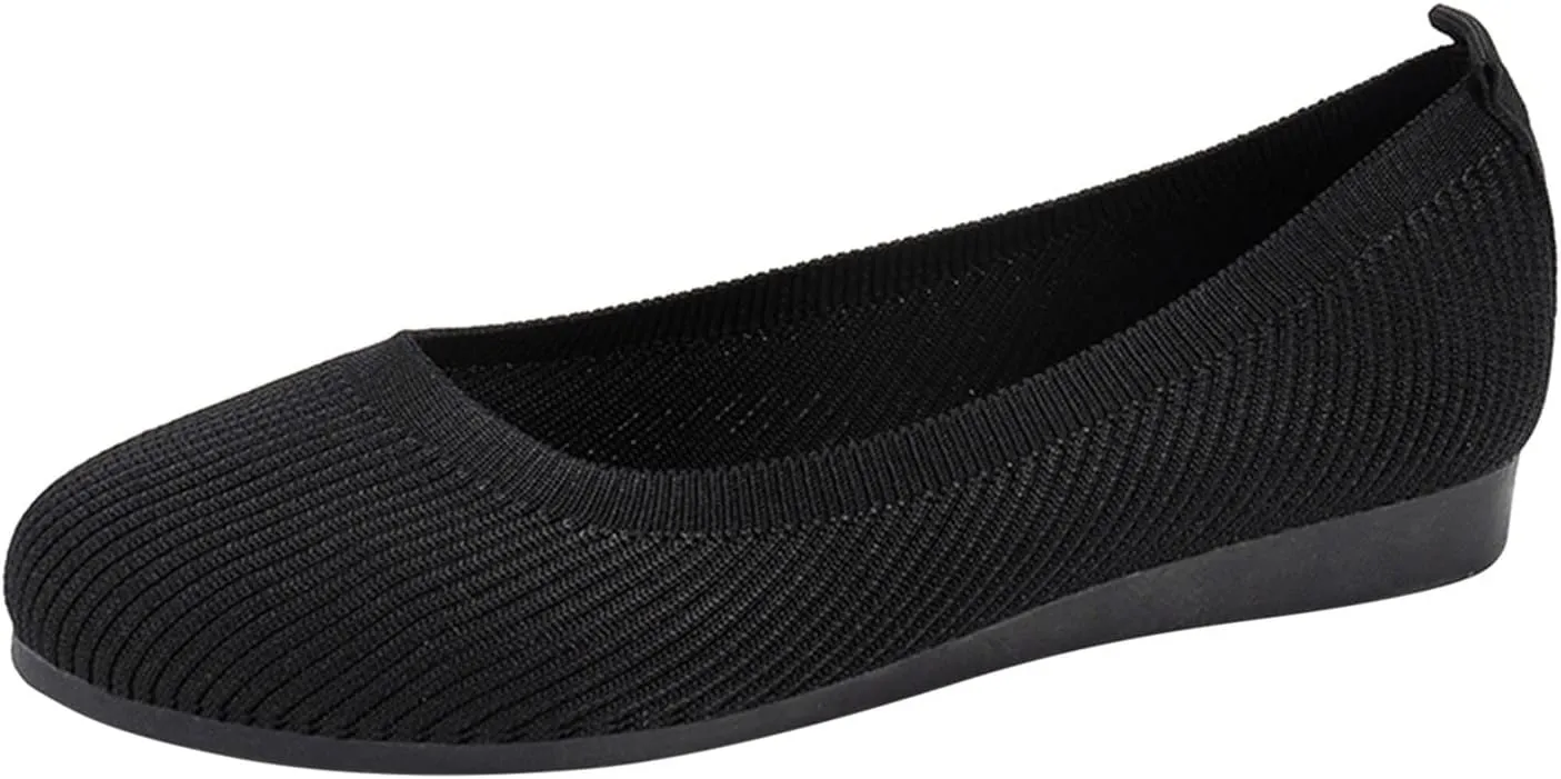 Women Flats Shoes Round Toe Comfortable Slip On Ballet Flats Ladies Walking Shoes for Dressy Casual Office Wedding