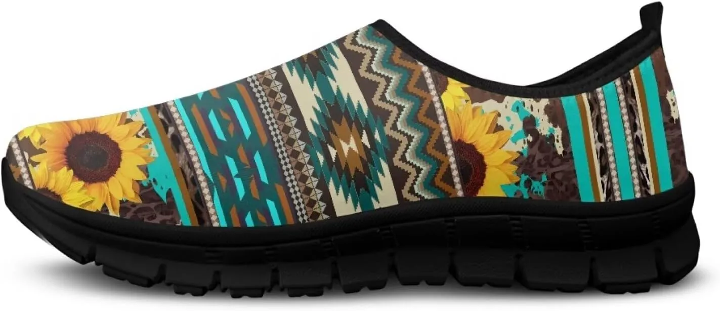 Women's Fashion Sneakers Slip On Walking Loafers Travel ShoesBlack Sole