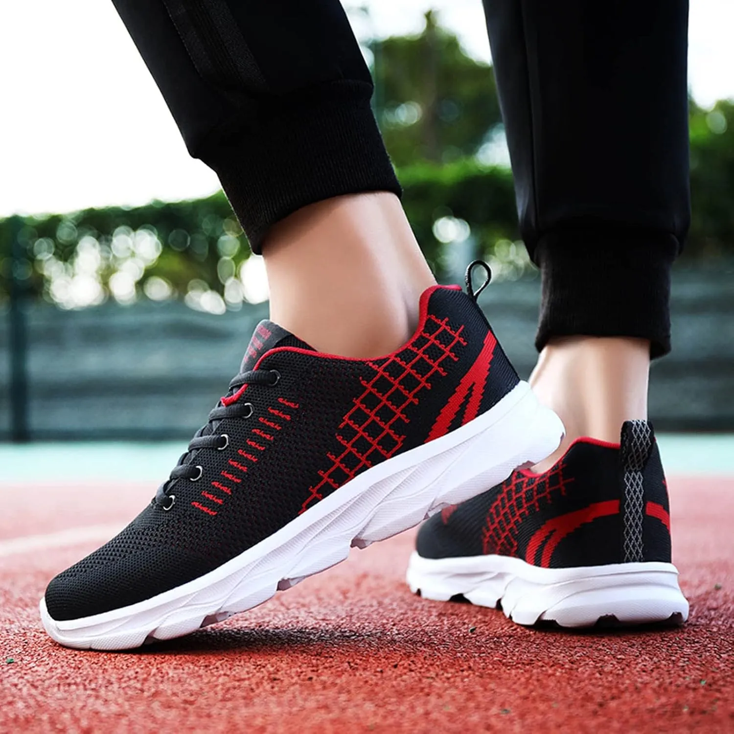 Womens Lace Up Sneakers Women Walking Tennis Shoes Non Slip Work Shoes Women Workout Men's Casual Shoes Fashion Sneakers White Tennis Shoe Cross Trainer Shoe