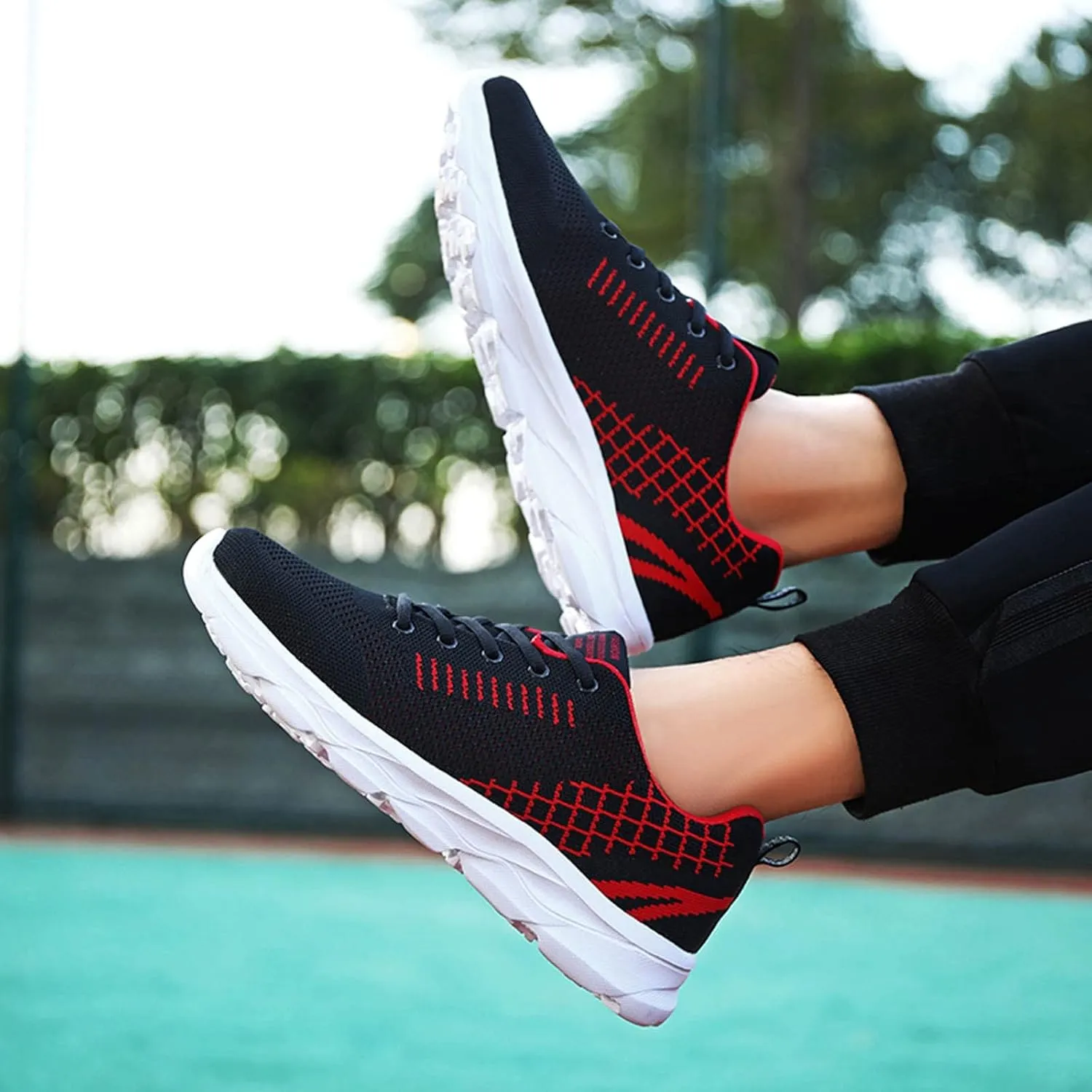 Womens Lace Up Sneakers Women Walking Tennis Shoes Non Slip Work Shoes Women Workout Men's Casual Shoes Fashion Sneakers White Tennis Shoe Cross Trainer Shoe