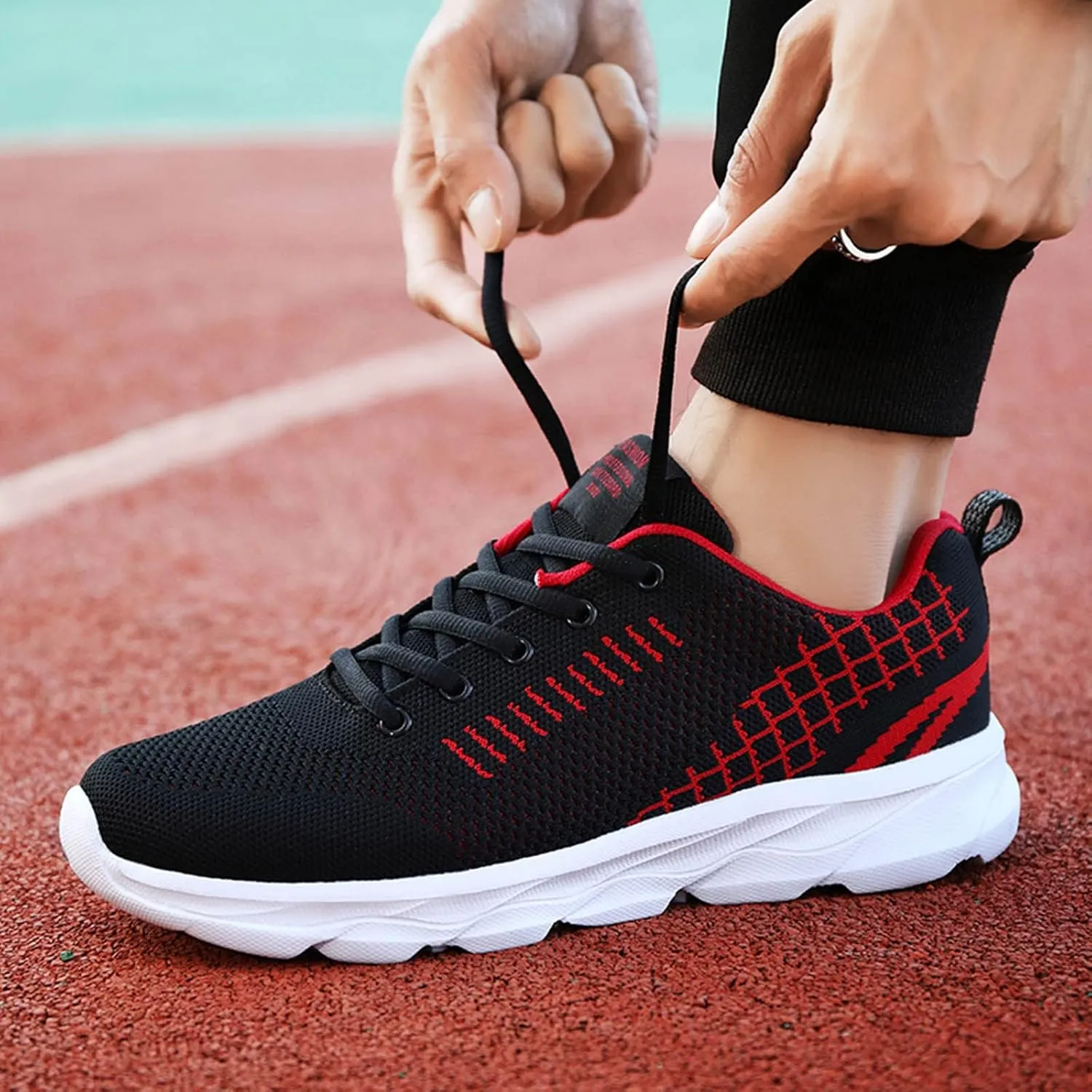 Womens Lace Up Sneakers Women Walking Tennis Shoes Non Slip Work Shoes Women Workout Men's Casual Shoes Fashion Sneakers White Tennis Shoe Cross Trainer Shoe