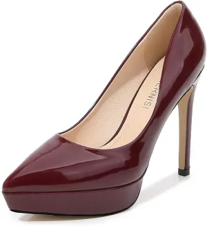 Women's Pumps Stiletto high Heels Closed Toe Platform Sexy Heels for Dress Shoes