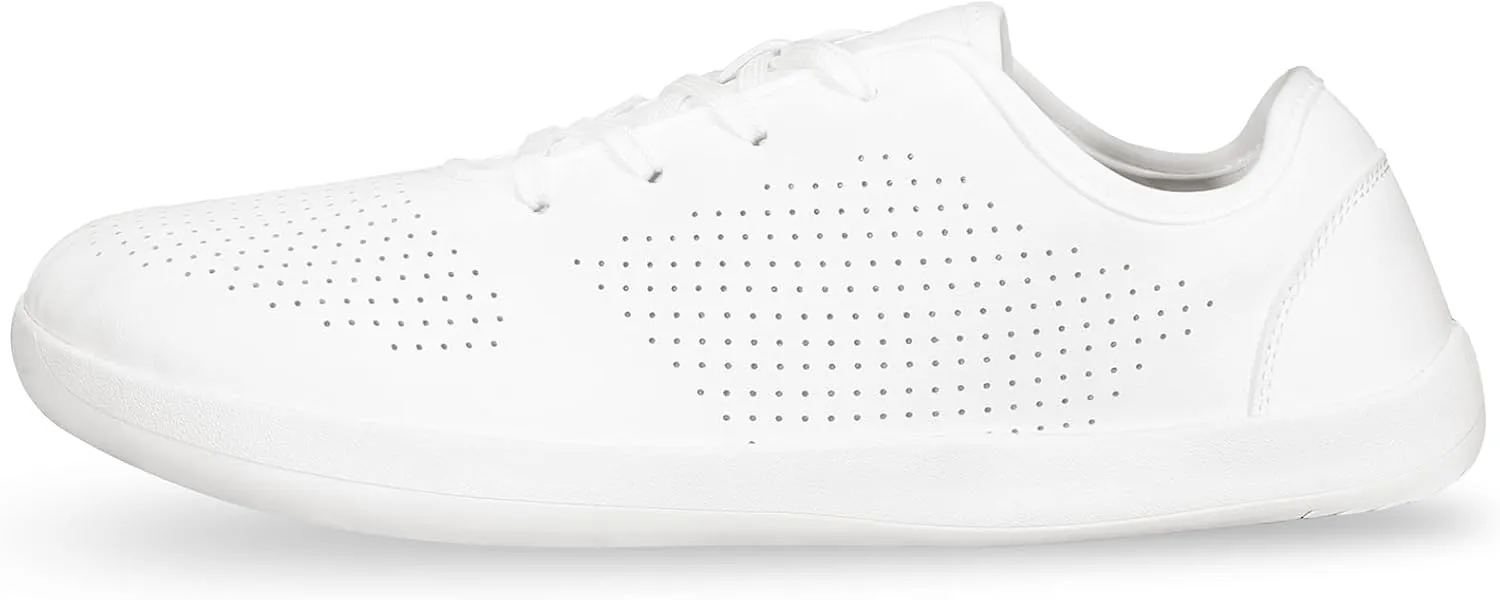 ZVC Barefoot Shoes Men Women Wide Toe Box Shoes Minimalist Zero Drop Sole Footwear, Fashion Sneakers Breathable PU Leather Casual Walking Shoes
