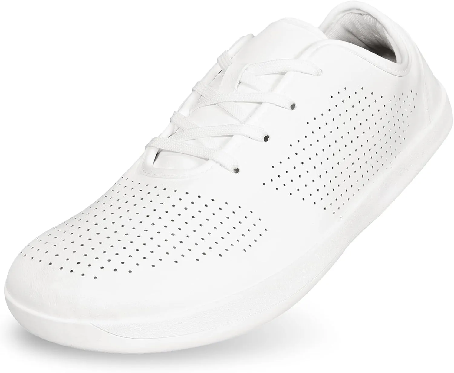 ZVC Barefoot Shoes Men Women Wide Toe Box Shoes Minimalist Zero Drop Sole Footwear, Fashion Sneakers Breathable PU Leather Casual Walking Shoes